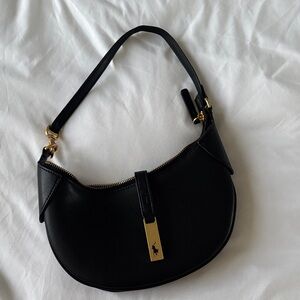 Polo by Ralph Lauren Black Shoulder Bag with Gold Detail